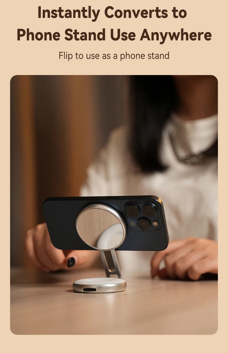 TELESIN Magnetic Mini Selfie Fill Light – 3 Brightness Modes, Adjustable Lighting for iPhone, Xiaomi, Huawei, Samsung Smartphones