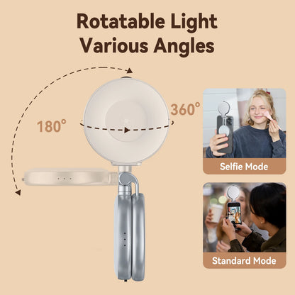 TELESIN Magnetic Mini Selfie Fill Light – 3 Brightness Modes, Adjustable Lighting for iPhone, Xiaomi, Huawei, Samsung Smartphones